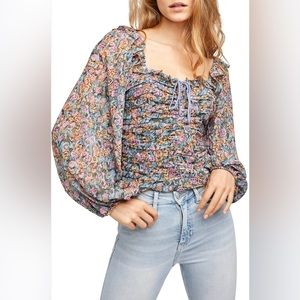 Free People Mabel Printed Blouse - Garden Combo 💖✨